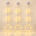 Estrellas LED para ventana con ventosa, pack de 3