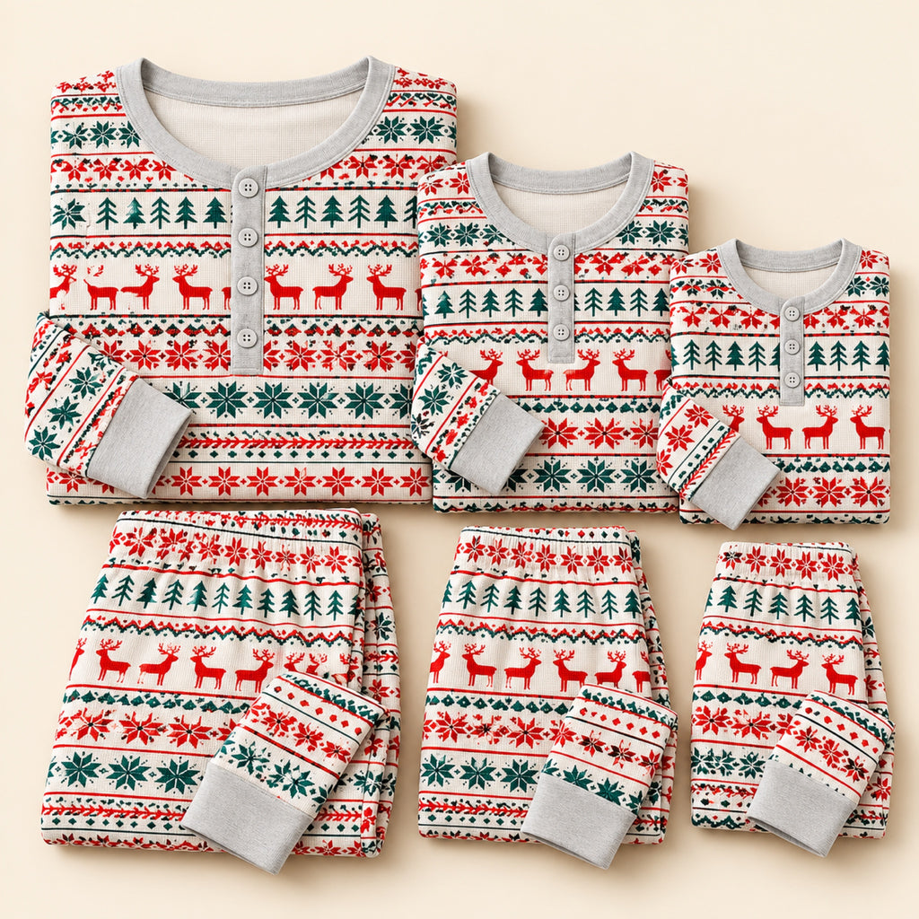 Pijama de Navidad familiar estampado
