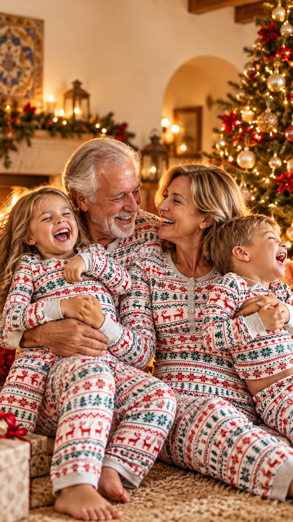 Pijama de Navidad familiar estampado en familia