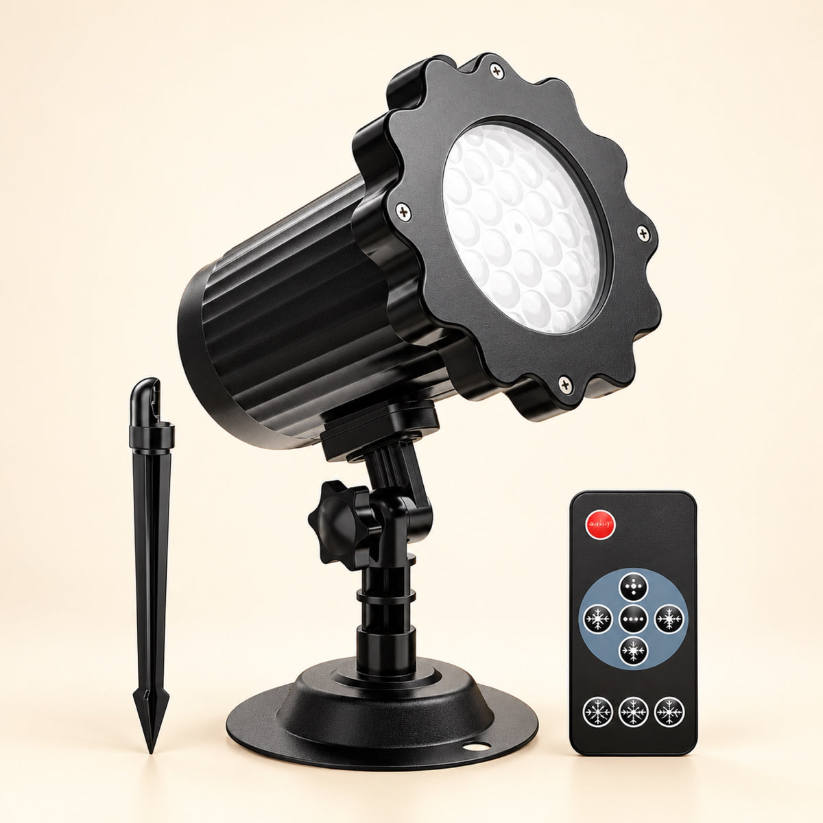 Proyector LED de Copos de Nieve para Exterior con Mando