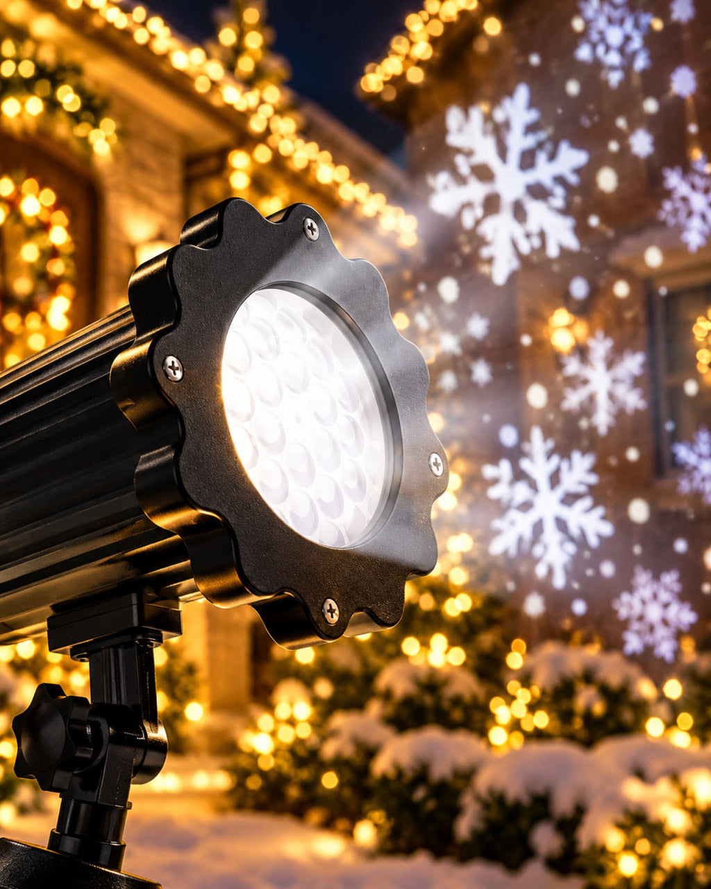 Proyector LED de Copos de Nieve para Exterior con Mando, detalle