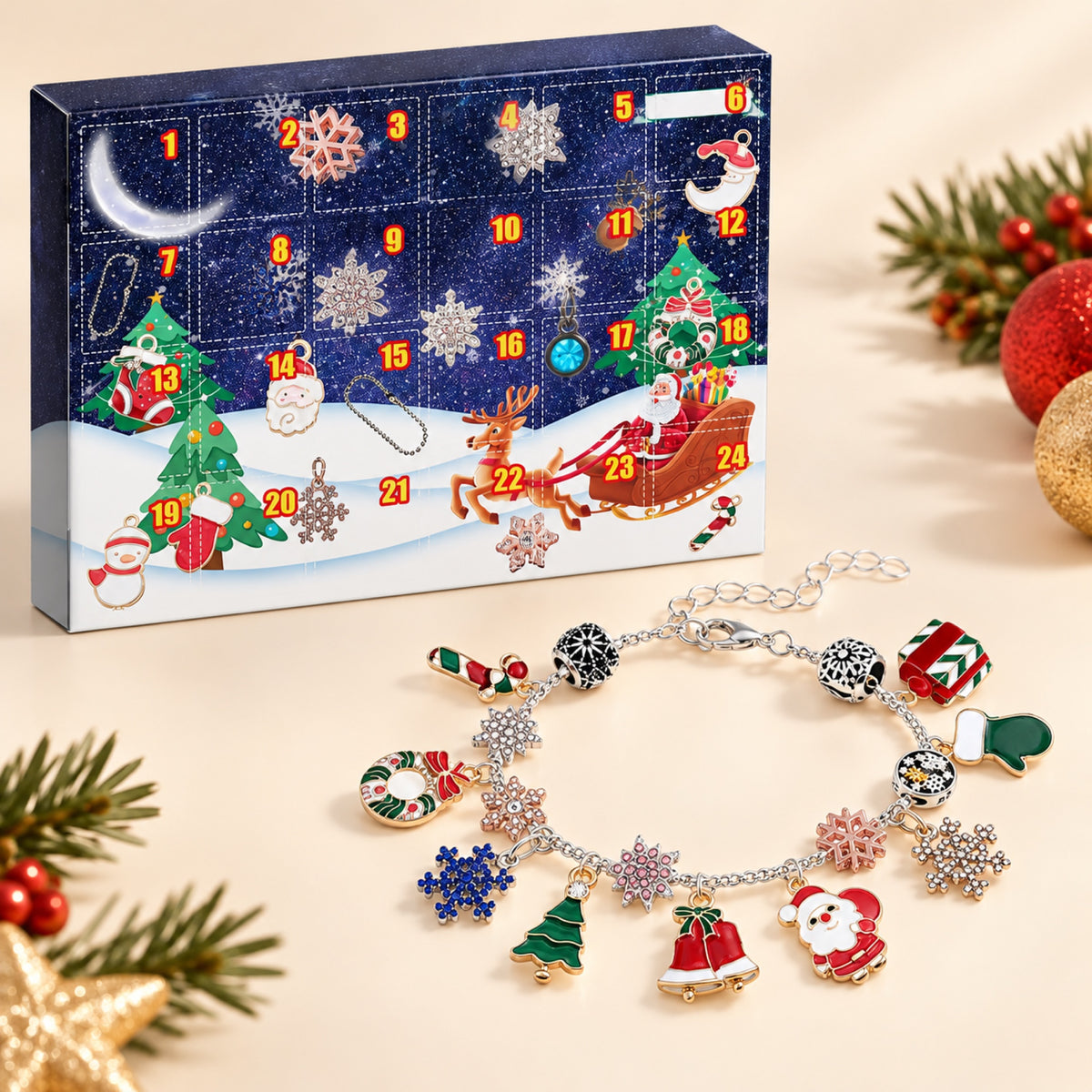 Calendario de adviento de pulseras para niños