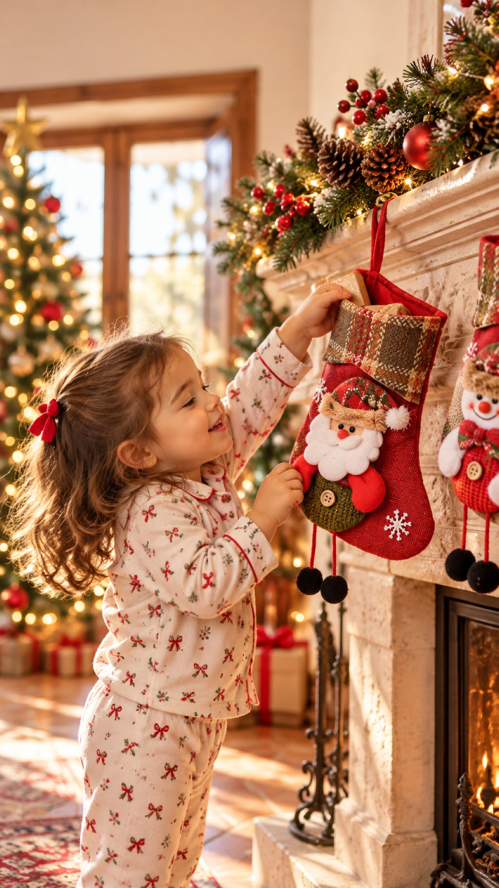 Calcetín de Navidad para colgar en familia