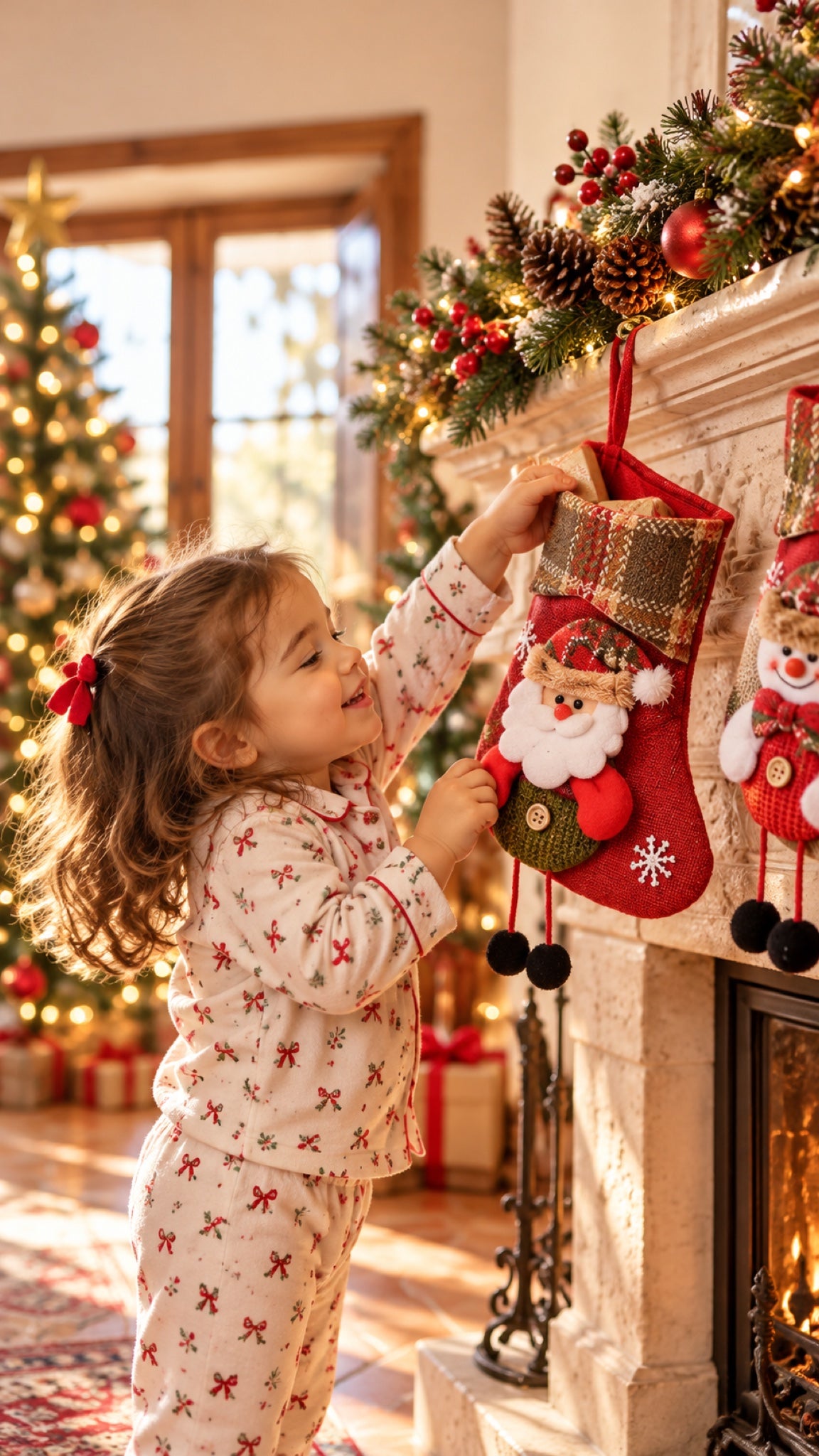 Calcetín de Navidad para colgar en familia