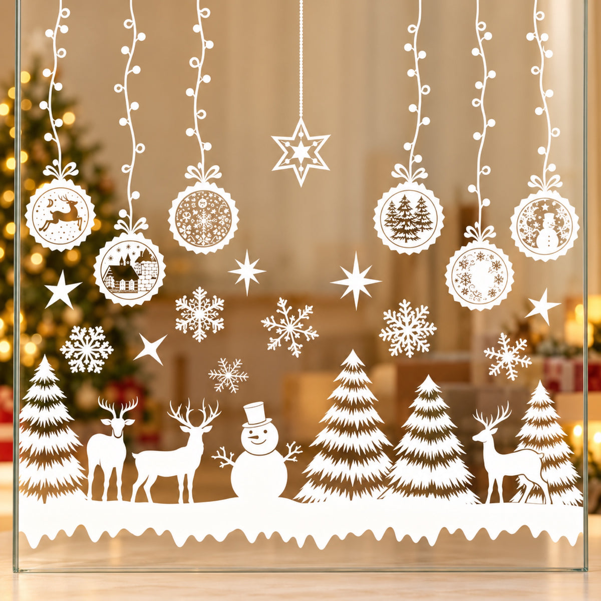 Vinilos navideños para ventanas
